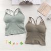 Women Cotton Lingerie Push Up Bra Sexy V Neck Tube Top  Solid Color Underwear Female Soft Brassreie With Chest Pad