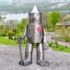 Vintage Tin Man Garden Ornament Weather-resistant Love Heart Soldier Statue Sculpture Outdoor Yard Art Decoration Ornament