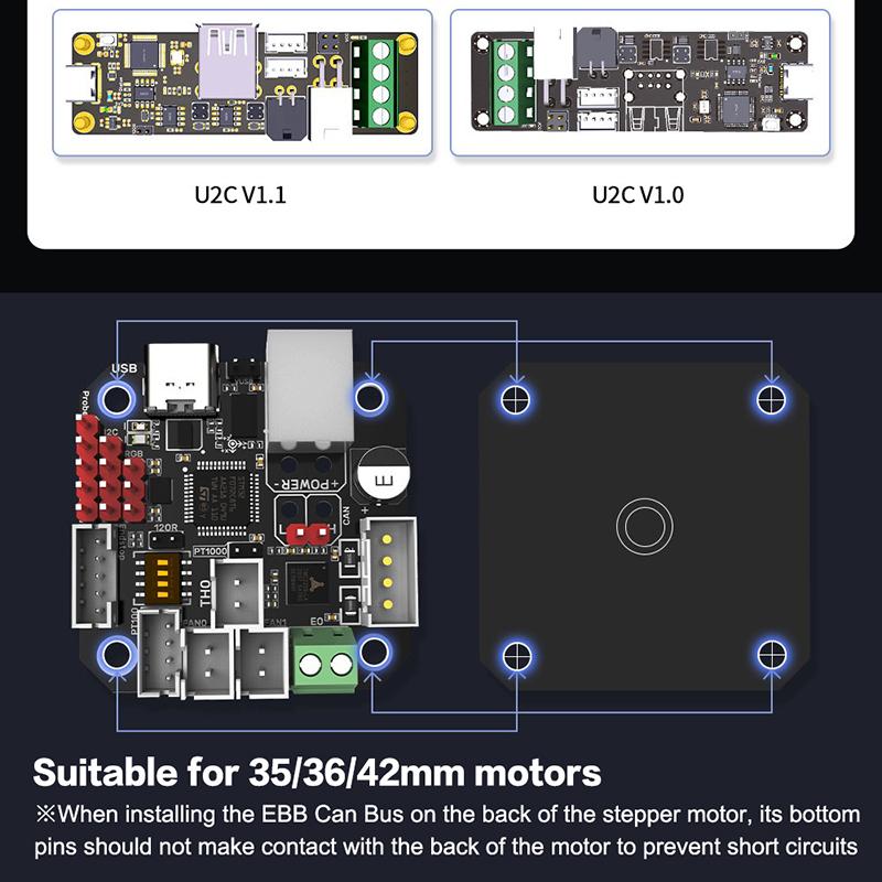 Ebb36 Ebb42 Can V1.2 Board Support Canbus Pt100 For Hotend Head Tool 36 Stepper Motor Ender3 3D Printer Part