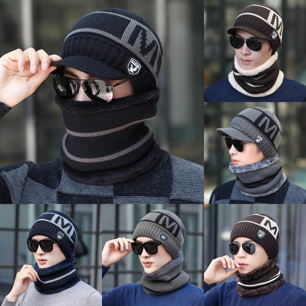 Knitted Mens Winter Beanie Hat With Fleece Lining For Cold Weather Outdoor Use