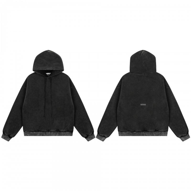 Unisex Oversized Hoodie Vintage Washed Cotton Sweatshirt With Drawstring Hood Letter Print
