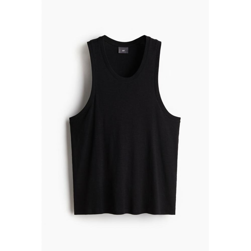 H M Sleeveless pajaMa Top   sHorts Black