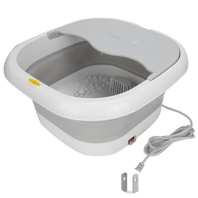 Foot Spa Massager Constant Temperature Red Light Therapy Folding Foot Bath BarrelGray US Plug 110V