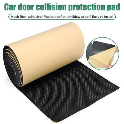 200 X 20cm Car Door Protector Garage Rubber Car Styling Wall Guard Bumper Safety Parking Deadener Mat Noise Reduction Pad Black