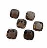 Faceted Smoky Quartz Cushion Cut Gemstones - Checkerboard Cut Brown Smoky Quartz