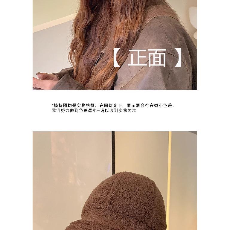 Warm Fisherman Hat for Women In Autumn and Winter, Hepburn Style, Fleece-lined, Octagonal Hat That Makes the Face Look Smaller, Versatile Plush Hat