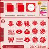 Children's 3D Chinese New Year Paper Cutting Set: Festive Red Paper Window Flowers & Tools