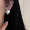 Hand-hammered Grain Artistic Sense of Love Love Earrings Female Niche Exaggerated Personality Hundred Highlights Earrings Ladies Accessories Jewelry