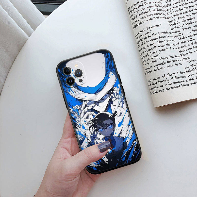 JO17 Detektiv Conan Pouzdro na telefon pro iPhone 7 8 11 12 13 14 15 16 16E XS Pro Max XR X SE Samsung S20 S21 S22 S23 S24 FE Ultra Plus Lite S21S A55