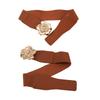 Ladies Slimming Corset Elastic Wide Waist Belt with 3D Flower Buckle Universal Women Banquet Dress Shirt Coat Corset