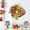 Thanksgiving Day Hanging Pendant Garden Courtyard Cartoon Pumpkin Pattern Wall Door Ornament 40cm*40cm
