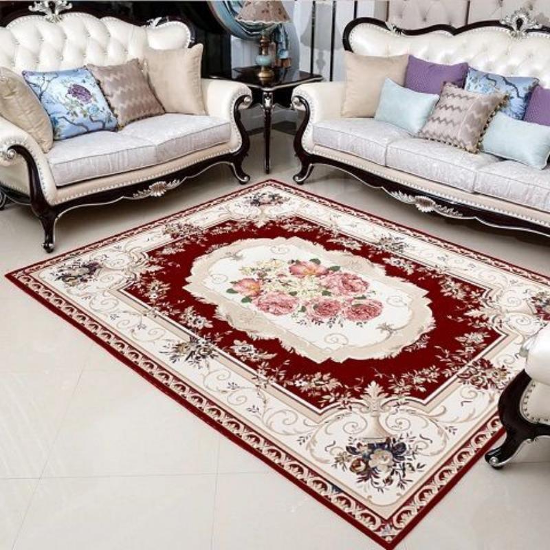 Chinese Style Living Room Carpet Coffee Table Floor Mat Chinese Style Study Bedroom Bedside Home Decoration Non-slip Floor Mat