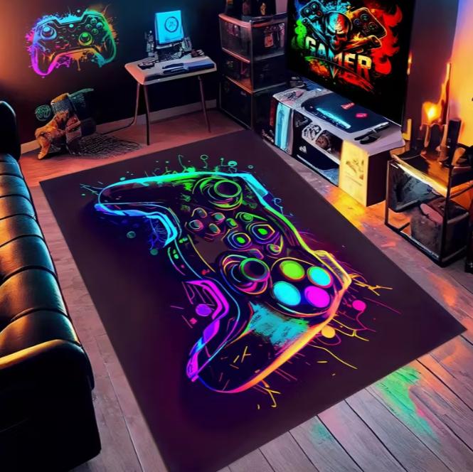 Game Controller Design Anti Slip Floor Mat Home Living Room Bedroom Decoration Player Gift Game Room Accessories Decoration