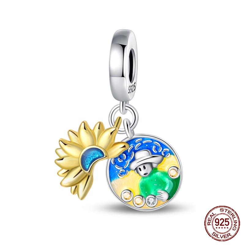 New Copper Fashion Glowing Space Astronaut Spaceship Charms Beads Fit Brand Original Bracelet Diy Jewelry Gift