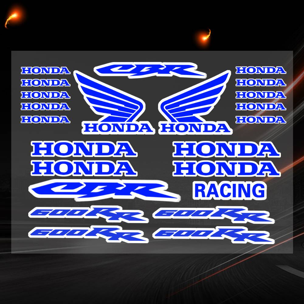 Blue H-honda-a Cbr 600 Decal Set High Quality Printed And Cut Stickers Motorcycle Sticker 20x30cm