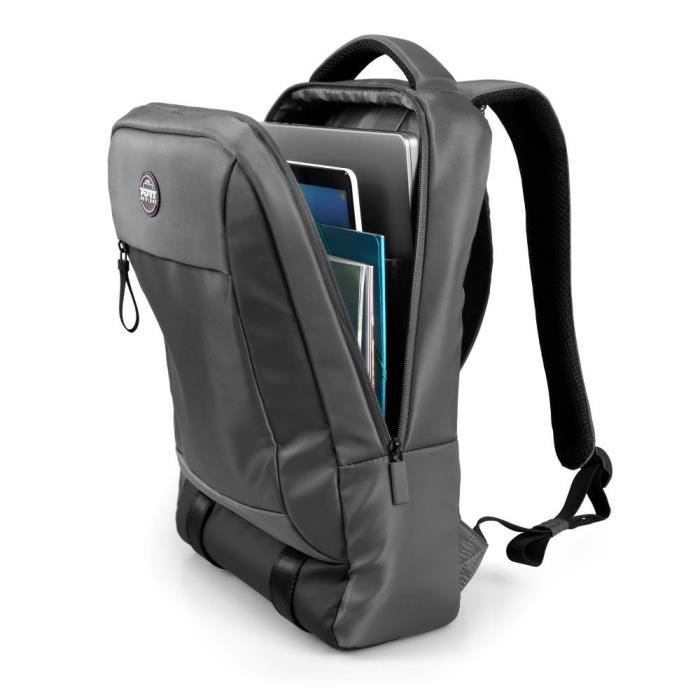 Sac à dos PC - PORT DESIGNS - Pour ordinateur portable moderne &amp; confortable TORINO II - 15.6/16 pouces - Gris