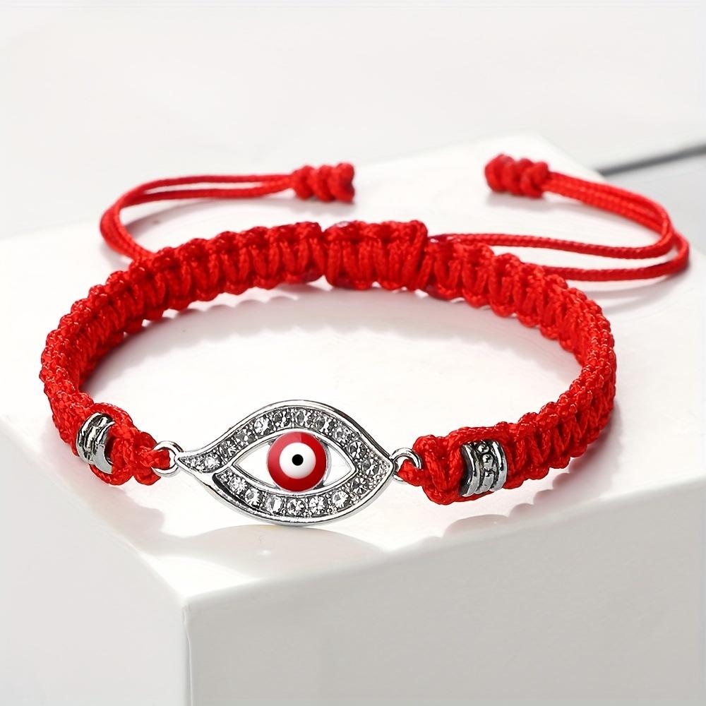

JYL TS Bracelet Friendship Evil Eye Magnetic Beaded Strengthens Bonds & Protection T553 французький малиновий колір