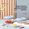 Manual Pull Crusher Food Chopper Sharp Stainless Steel Manual Meat Mincer Garlic Chopper Rotate Garlic Press Kitchen Accessories