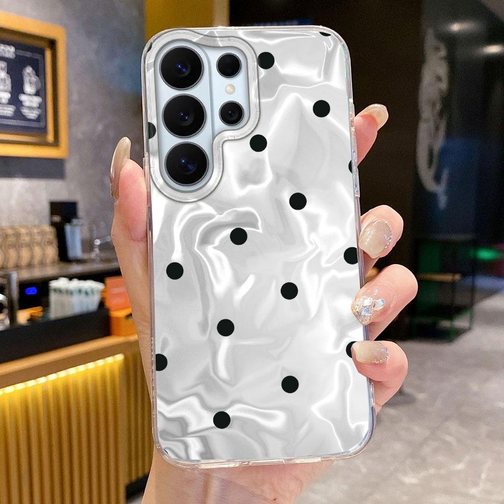 Elegant Phone Case For Samsung Galaxy S26 S25 Ultra S24 Plus S22 S21 S20 S23 FE Artistic Colorful Circular Dots Cover Water Wave