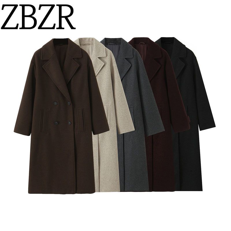 Za New Fall Women's Clothing 2025 Fashion Wind Fashion Polo Collar Long Sleeves Loose Soft Coat Outwear 3046298