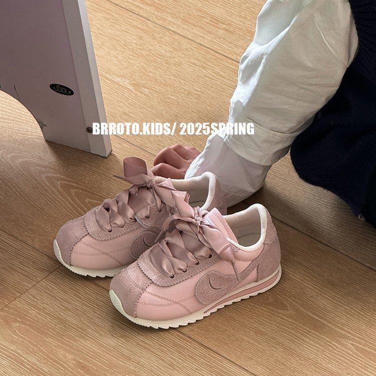 

Children s sports shoes Spring 2025 new girls Forrest Gump shoes classic fashion student running shoes boys single shoes 30 розовый