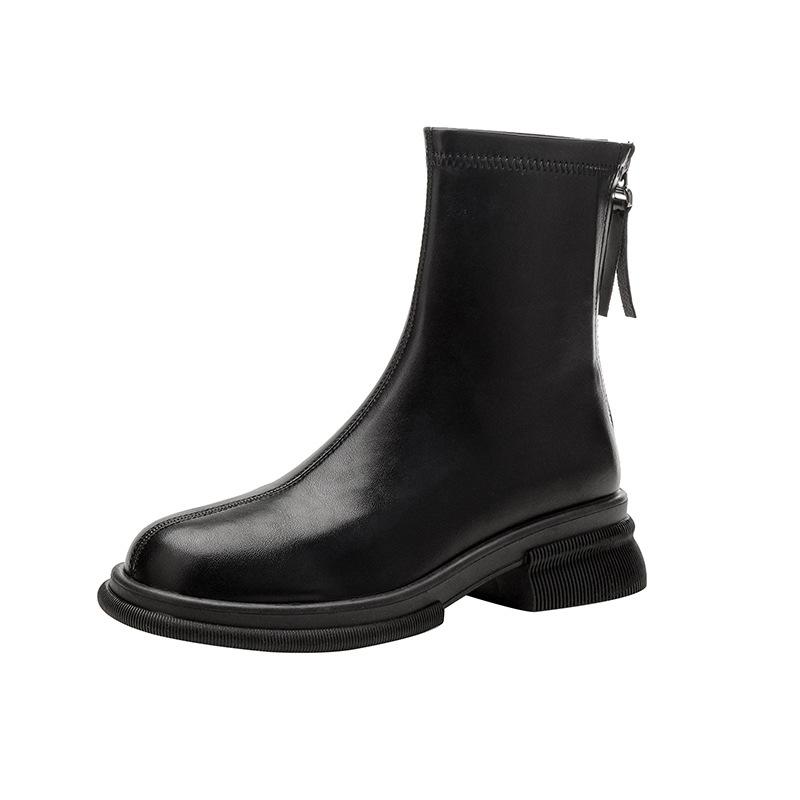 Da. Fu. Ni same Martin boots women's new boots autumn and winter thick-soled fashion British round head thin short boots