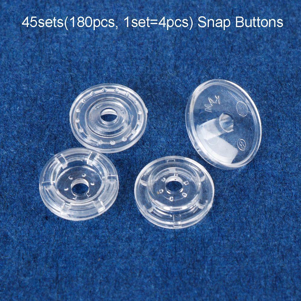 Sewing Accessories Plastic Scrapbooking Transparent Fasteners Press Button Snap Buttons