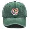 Couples Print Adjustable Sun Hat, Love Trucker Hat Inelastic Non-Stretch Fabric Cotton Cozy Snapback Baseball Cap