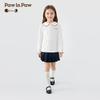 PawinPaw Girls' Cartoon Bear Collared Long-Sleeve T-Shirt
