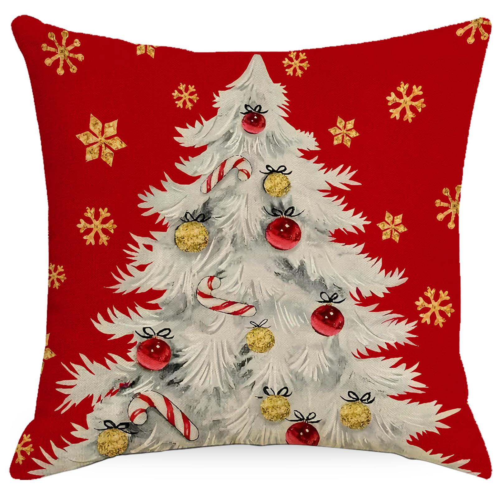 

Новый год Рождество Лось Рождественская наволочка Домашняя диванная подушка Наволочка 45 * 45Cm