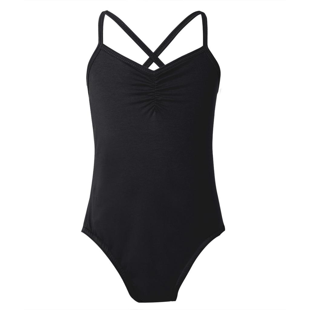 Little Big Girls Classic Spaghetti Strap Crisscross Back Ballet Leotard Dance Costumes Gymnastics Jumpsuit