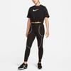 Nike Einfarbiges T-Shirt mit großem Logo, kurzärmelig, Damenoberteile, Schwarz DM6745-010