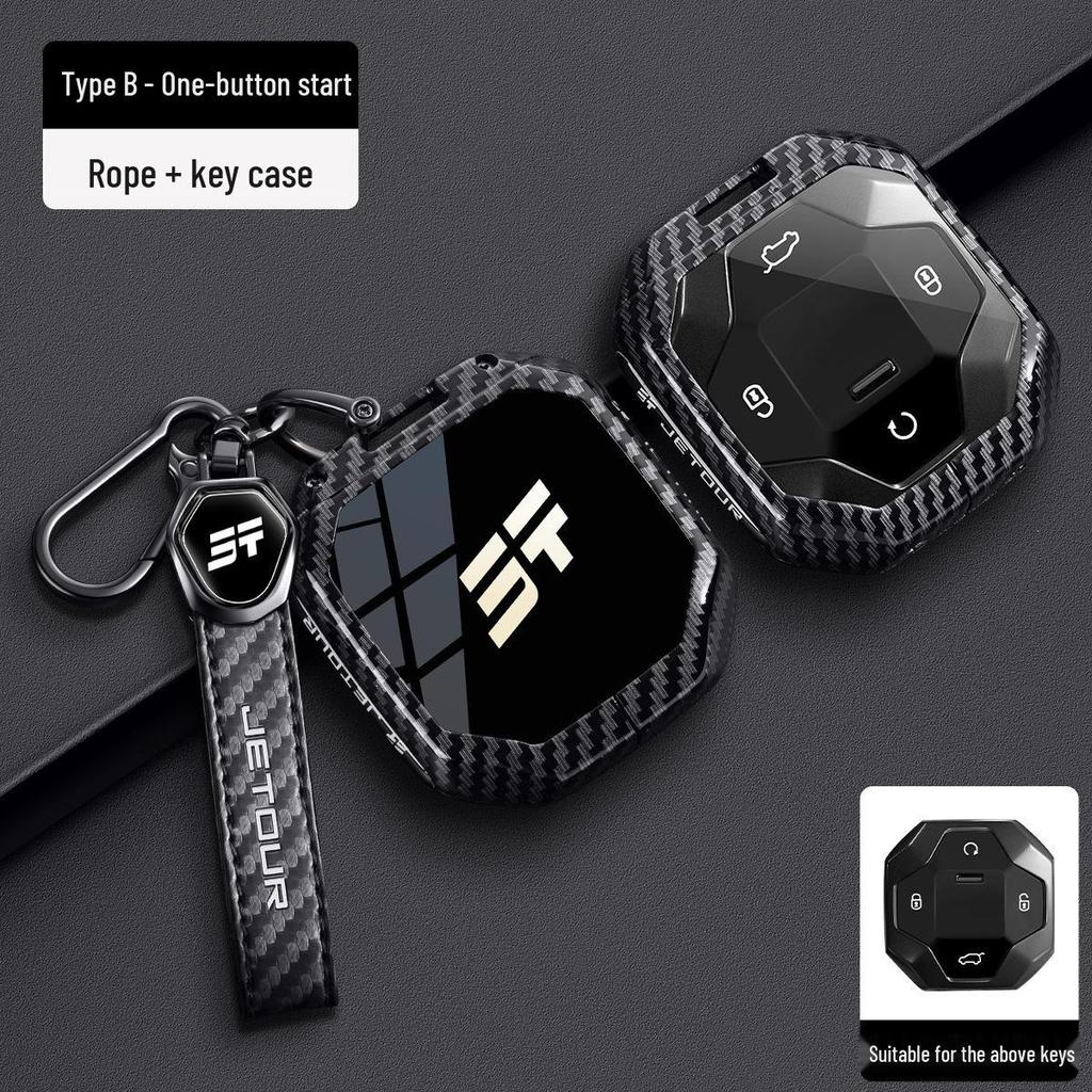Jetour Traveler 23-26 Key Case: New Chery Traveler Metal Shell with Buckle for Cross-border Use