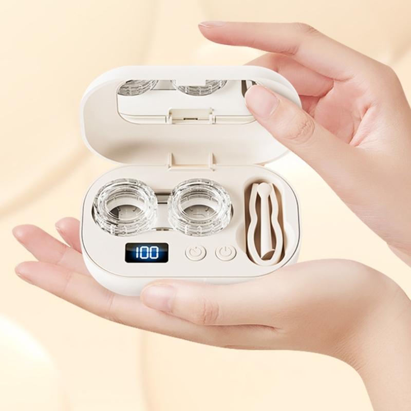 Portable USB Rechargeable Contact Lenses Cleaning Box That Removes Deposits Effectively Without Hand Rubbing