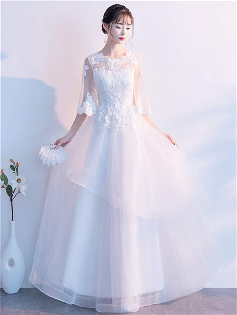 [YUANYUAN] Cute Wedding Dress, Reception Dress, Wedding Ceremony Dress, Princess Line Dress, Princess Style Party Dress, Bride, Wedding Ceremony, Brid