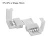 Quality 10mm Connector 4 Pin L T Cross Shape PCB Solderless Corner Connector Strip Connector For RGB 3528 5050 Led Strip Light