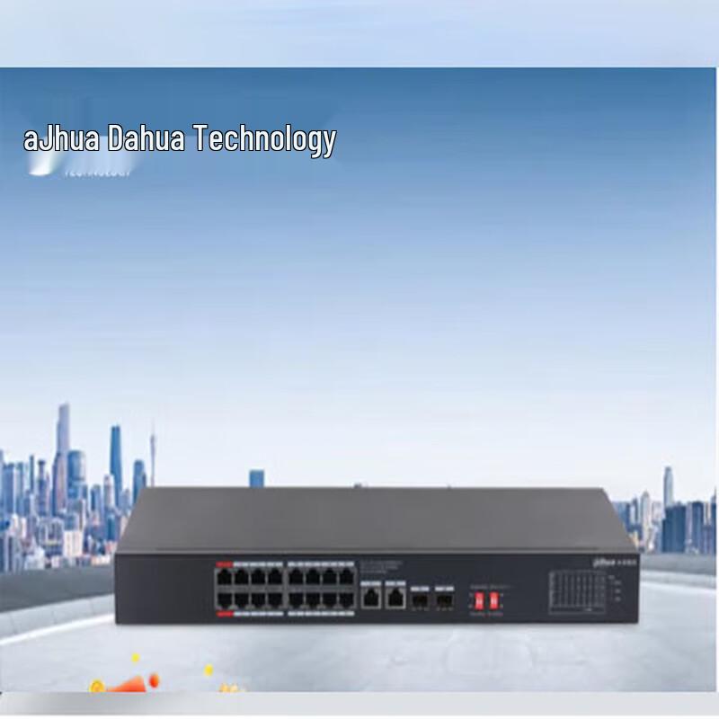 

Dahua 16-Port Gigabit PoE Surveillance Switch CN plug (adapter included)