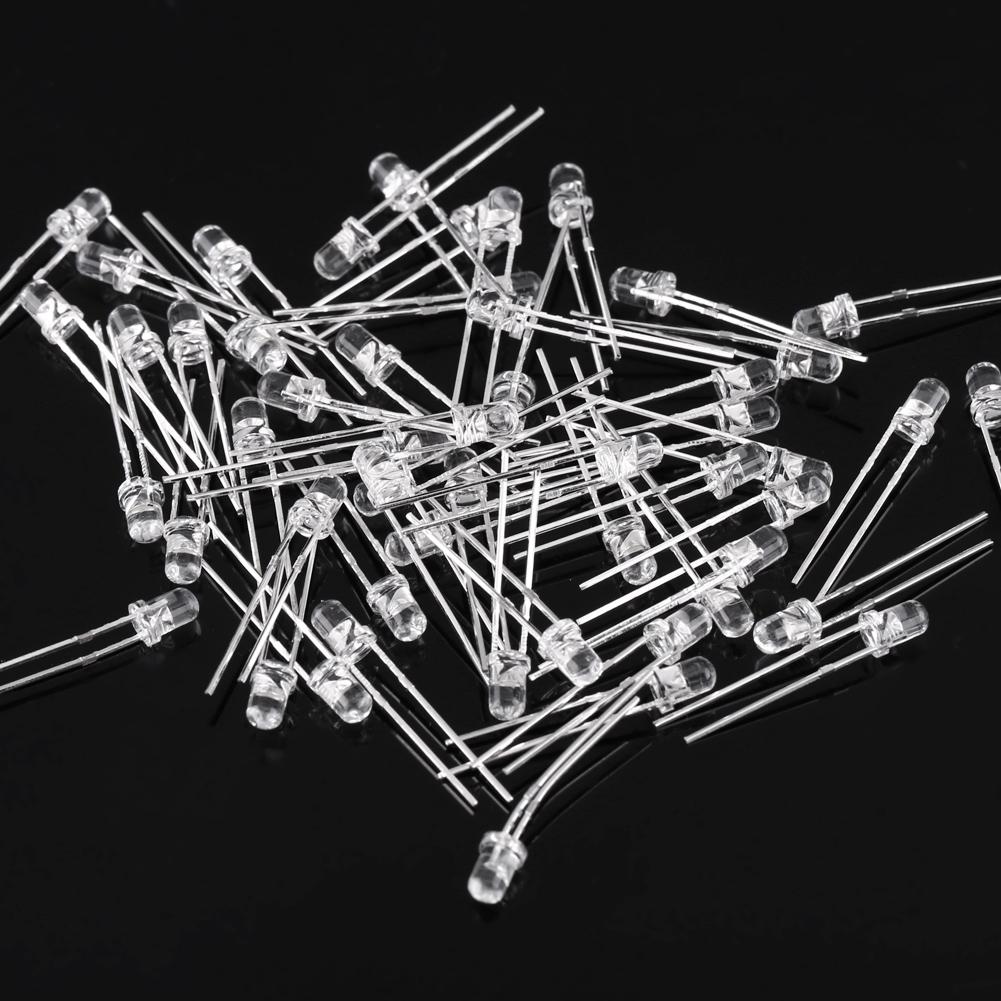 500pcs 3mm LED Light White Yellow Red Blue Green Assortment Diodes DIY Kit