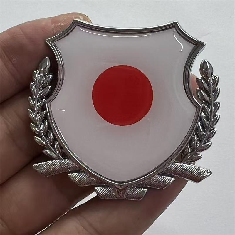 Metalowa Flaga Narodowa Samochodowa Naklejka Samochodowa Chiny Stany Zjednoczone Niemcy Francja Wielka Brytania Włochy Japonia Wietnam Korea Południowa Naklejka z Emblematem Bocznym