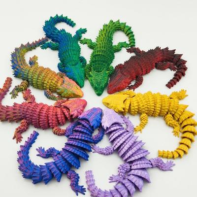 Zabawki Drukowane w 3D Jaszczurki Zwierzęta Figurki Model Wieloprzegubowy Ruchomy Ornament Dekoracyjny na Biurko Kreatywność Nowość Prezenty dla Dzieci Zabawka