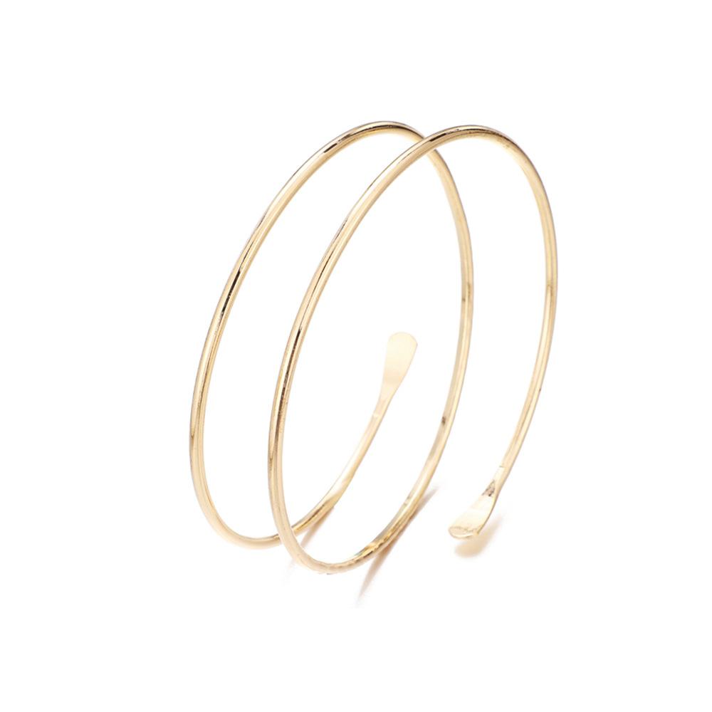 European and American exaggerated punk arm bracelet, hollow multi-layer glossy arm ring, snake-shaped metal bracelet open bracelet