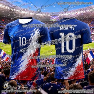 26-27 France Fan Collection Soccer Jersey Special Edition  Breathable Comfortable Football Sports Tee for Kids Adults
