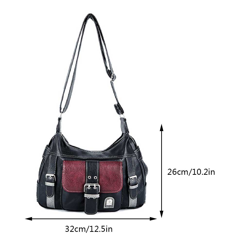 Dívčí velkokapacitní crossbody taška, ležérní vintage crossbody taška s více kapsami, kontrastní barva, Y2K, na cestování, nakupování, dojíždění