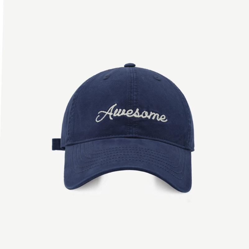 Men's and women's face small baseball caps spring and summer fashion versatile trendy brand letter embroidered wide-brimmed peaked caps