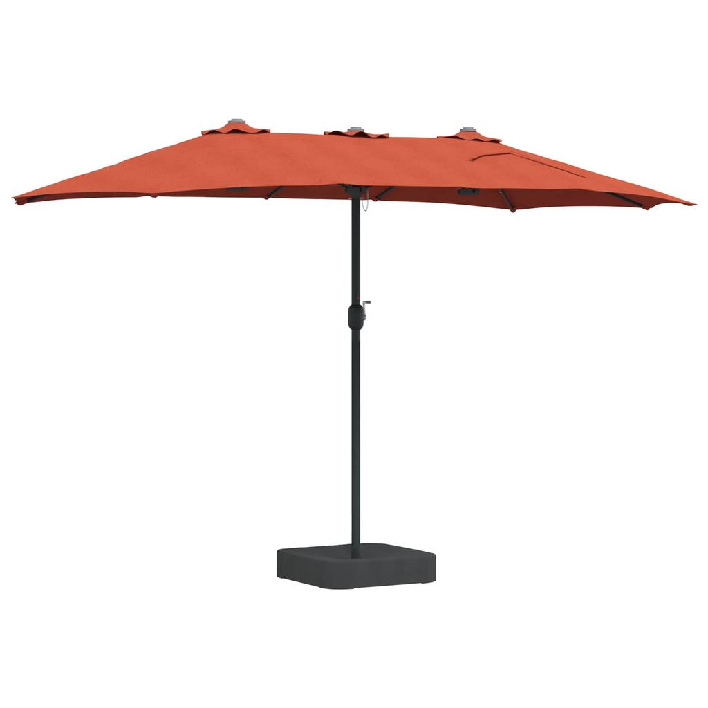 Garden Sun Umbrella Terracotta 385 X 209 X 244 Cm Polyester