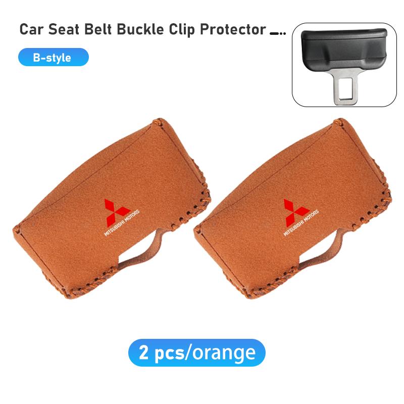 Car Seat Belt Buckle Protective Cover Safety Belt Plug Clip Case Accessories For Mitsubishi Outlander Lancer L200 ASX Pajero