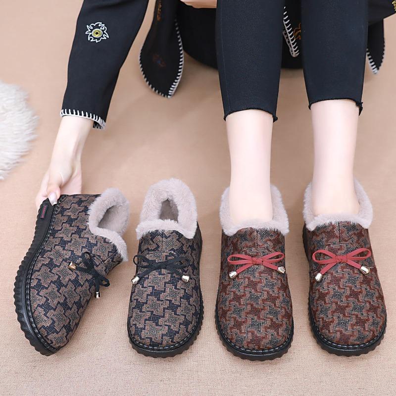 Cotton shoes women's new winter snow boots cold-proof and warm women's shoes printed shoes platform comfortable cotton boots