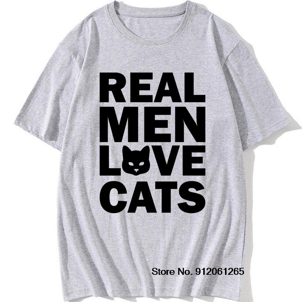 Real Unisex Love Cats Animal T Shirt Vintage Cats Lover Tshirt Cotton Tshirts Cool Daddy Mother Gift Oneck Short Sleeve Tops Tees