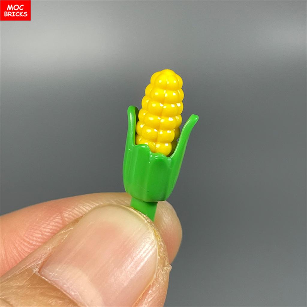 Non-Toxic Moc Bricks Crops Corn Plant Vegetables Food Farm Scene Educational Building Blocks Assembled Children'S Toys