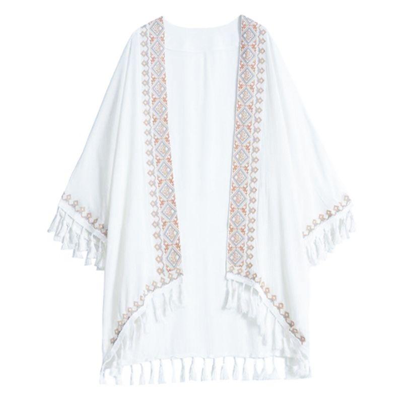 

Богемный хлопок и лен Этнический стиль Пустыня Морское побережье Топы White S